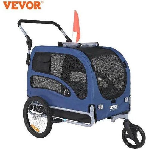 Hundeanhänger - Faltbar - Für Hunde bis 45 kg - 2-in-1 Hundeanhänger für Fahrräder mit 22 bis 28 Zoll Reifen