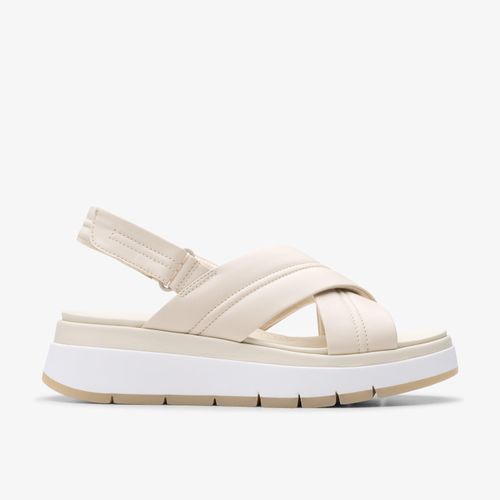 Tuscan Cross Cream Leather Sandalen
