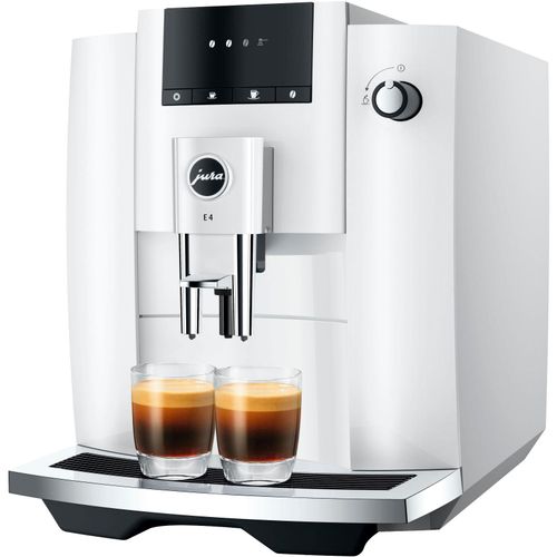 JURA Kaffeevollautomat "15433 E4 Piano White (EA)", piano weiß, B:28cm H:34,6cm T:44,4cm, Kaffeevollautomaten, Kaffeevollautomat