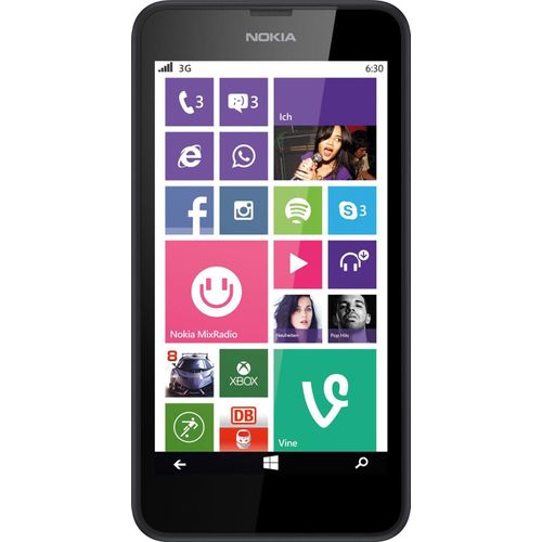 Nokia Lumia 630, 11,4 cm (4.5 Zoll), 8 GB, 5 MP, Windows Phone, 8.1, Schwarz