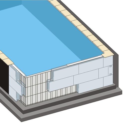 TrendStone Basis Set | Rechteckpool 500 x 300 x 150 cm | Weiß | Einstiegsleiter