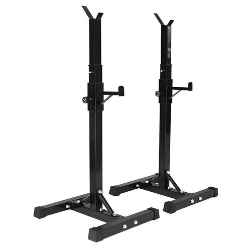 Langhantelständer - Verstellbares Stativ - 14 Höhenniveaus - Max. Belastung 200 kg - Freistehend - Für Krafttraining - Grün