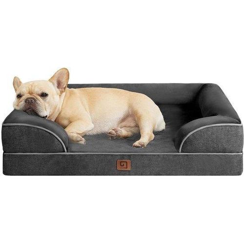 Orthopädisches Memory-Foam-Hundebett für kleine Hunde Memory-Foam-Hundekorb für mittelgroße Hunde Waschbares Hundesofa Wasserdichtes, rutschfestes Hundesofa mit hohem Rand