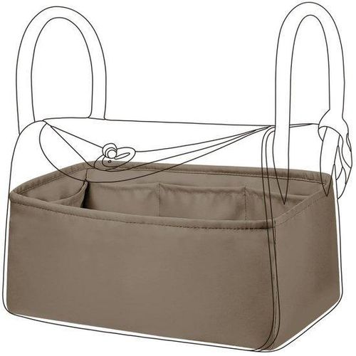 DGAZ Seiden-Handtaschen-Organizer für Lindy 19/26/30/34, r Handtaschen-Organizer, leichtes Handtaschen-Organizer-Zubehör mit Innentasche (Etoupe-Grau, LD30)