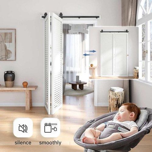 Schiebetürenbeschlag oben montiert 1000mm Schiene für Doppeltür 450mm