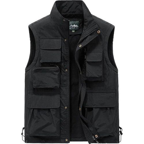 QuickShop Airsoft-Weste – Taktische Weste – Airsoft-Weste im Militär-Look – Paintball – Airsoft-Ausrüstung – Airsoft-Zubehör für drinnen und draußen – Schwarz – Größe L