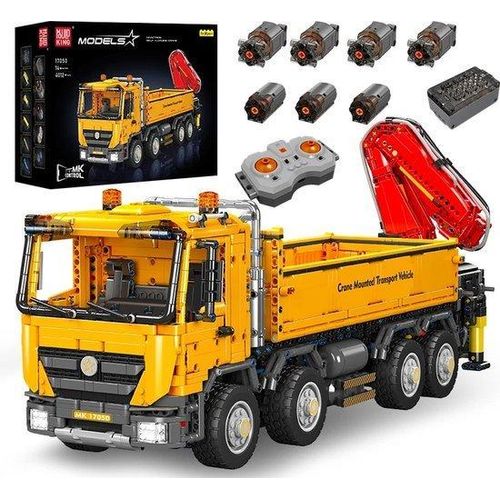 Selbstfahrender Kran Bausatz, 68x21x28 cm, RC, Motorisiert, 14+