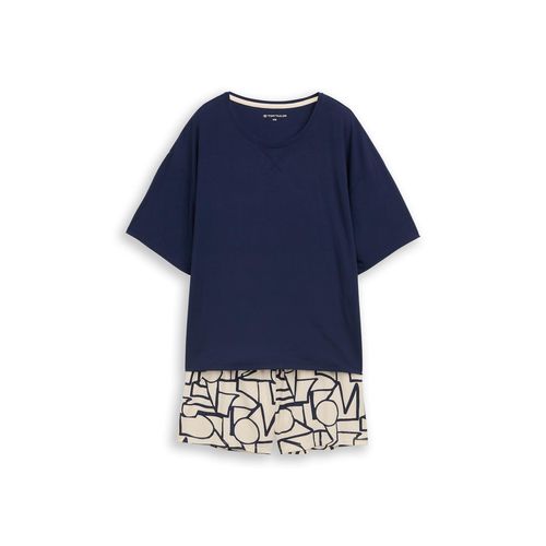 TOM TAILOR Damen Pyjama-Set mit Muster, bunt, Gemustert, Gr. 42