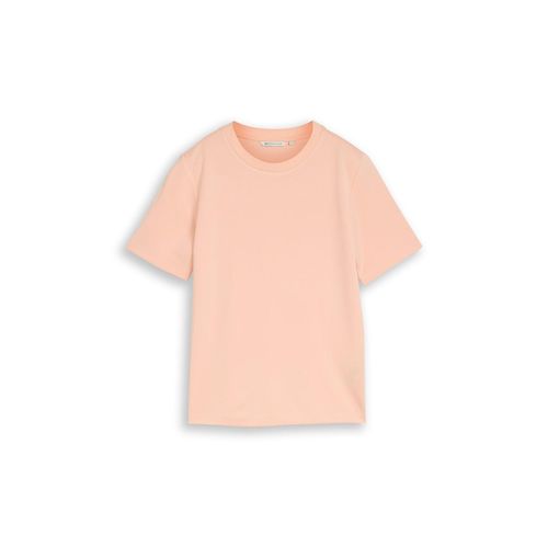 TOM TAILOR DENIM Damen Loose Fit T-Shirt, orange, Uni, Gr. XS