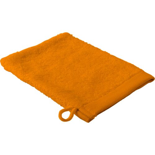 Waschhandschuh GOLD-LINE, mandarin, B:16cm L:22cm, Baumwolle, Handtücher, Waschhandschuh