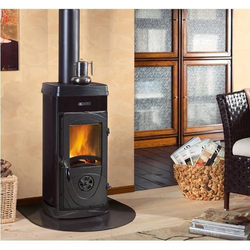 La Nordica Super Junior Holzofen 5kW Schwarz Heizung 143m3 Wirkungsgrad 80%