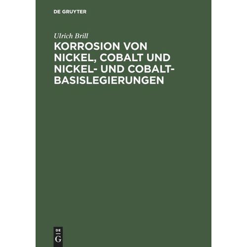 Korrosion von Nickel, Cobalt und Nickel- und Cobalt- Basislegierungen