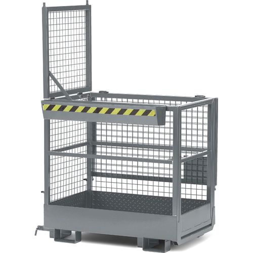 R+R Industrietechnik Arbeitskorb Typ RAK-DUO 1200x800x1950mm RAL 7005 Mausgrau