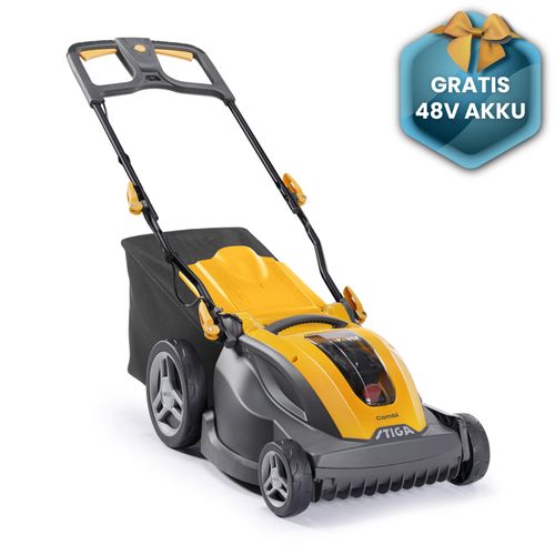 STIGA Akku-Rasenmäher COMBI 344e, 42 cm Schnittbreite, Mulchfunktion, inkl. Akku und Ladegerät