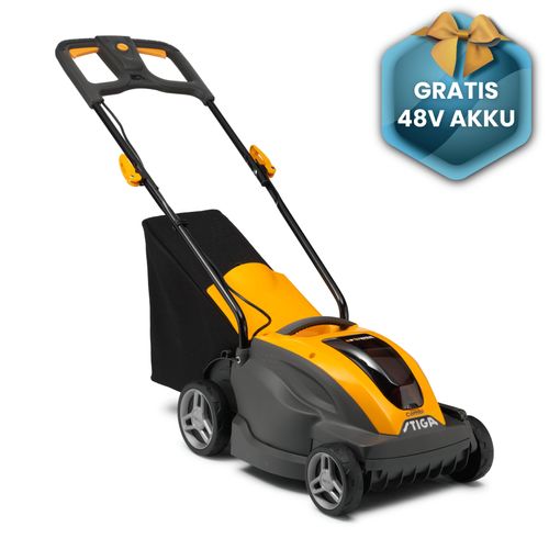 STIGA Akku-Rasenmäher COMBI 336e, Mulchfunktion, Inklusive Akku und Ladegerät