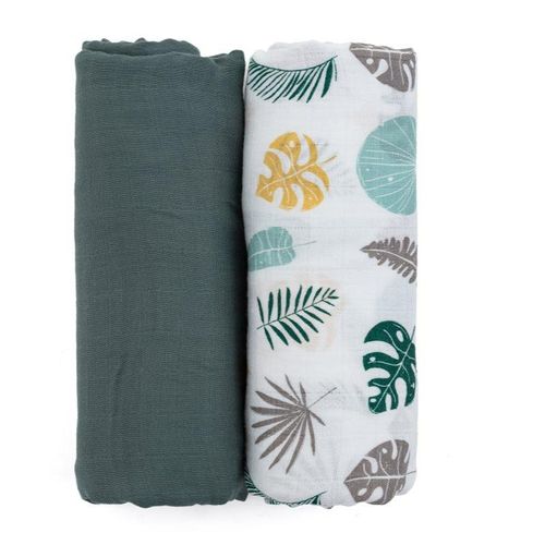 Petite&Mars Misty stoffen luiers Misty Green 120 x 120 cm 2 st