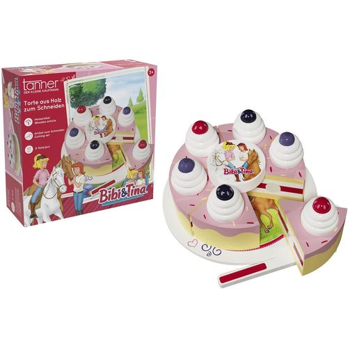 Spiellebensmittel TANNER "Bibi & Tina, Torte", bunt, Kaufladensortimente, Kinder, Holz, zum Schneiden; aus Holz