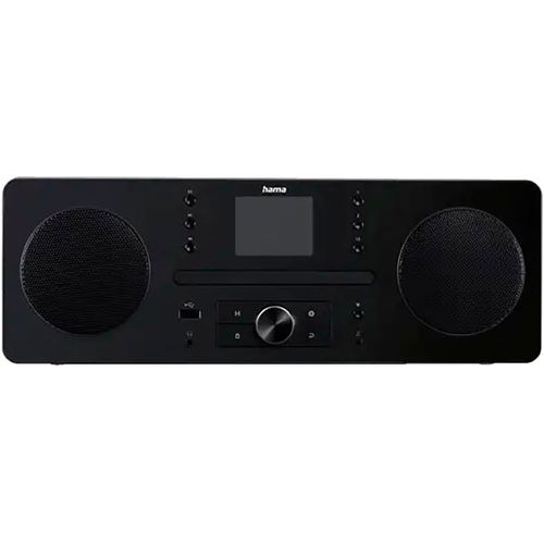 HAMA Digitalradio (DAB+) "Digitalradio (Internetradio, Radiowecker, CD-Player, Bluetooth, App)", schwarz, B:35cm H:22cm T:12,5cm, Radios