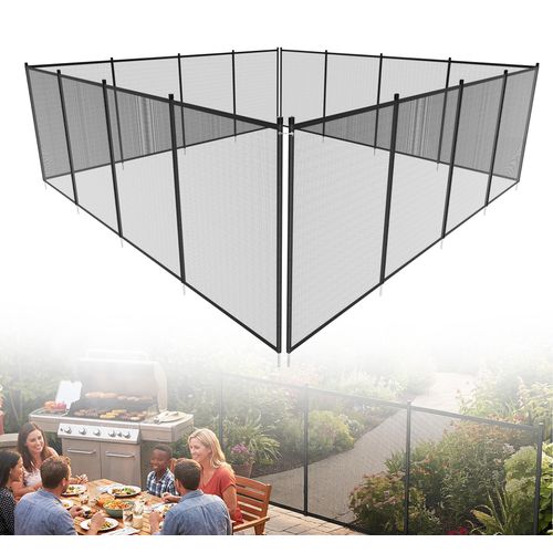 LZQ Poolzaun Poolschutzzaun für Garten & Schwimmbad, Schutzzaun Komplettset, auch als Teichzaun geeignet 724 x136cm