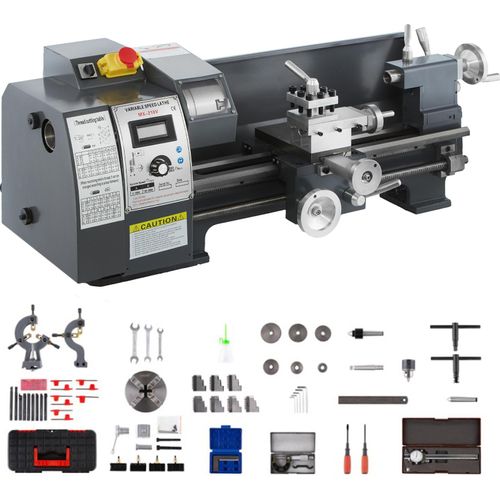 VEVOR 1100 Watt Mini Metall Drehmaschine 8X16 Zoll für Metall Bank Drehmaschine Präzision Paralleldrehmaschine