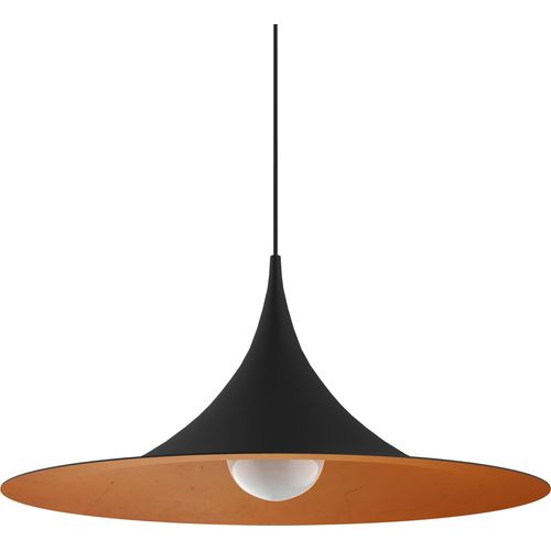 Pendelleuchte Louie aus handaufgetragenem Blattmetall, 57 cm breit, 27 cm hoch