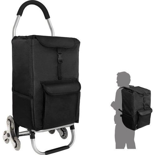 Einkaufswagen mit Rädern - Faltschritt - Entfernbare Einkaufstasche - Einkaufswagenwagen