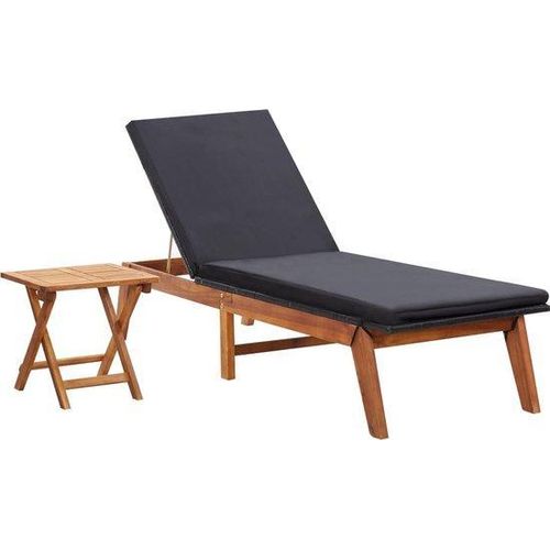 Ligbed aus Rattan und Acacia-Holz