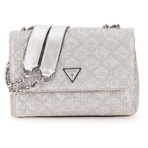 Guess Giully II Überschlagtasche silber 15,5 x 22 x 5