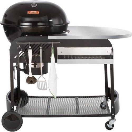 Charakteristisch Holzkohle-Grill - Verrijdbaar - 101 cm Höhe - 53 cm Grill - Emaillebeschichtung