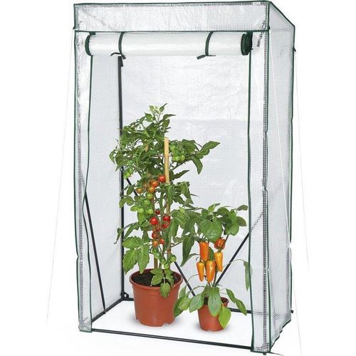 Mini-Tomatenkulturkasten aus PE-Netfolie, 100 x 50 x 158/170 cm, transparant