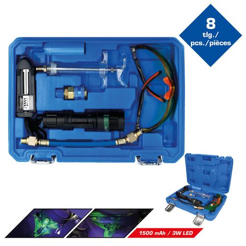 BRILLIANT TOOLS Lecksuche-Set, Klimaanlage UV-Lecksuch-Taschenlampen-Satz, 8-tlg bt611020
