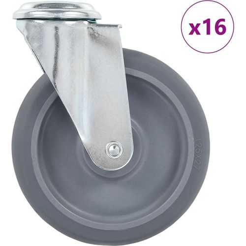 16 Stk. Lenkrollen mit Bolzenloch 125 mm