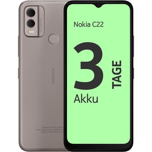Nokia C22 - 4G Smartphone - Dual-SIM - RAM 2 GB / Interner Speicher 64 GB - microSD slot - 6.52"