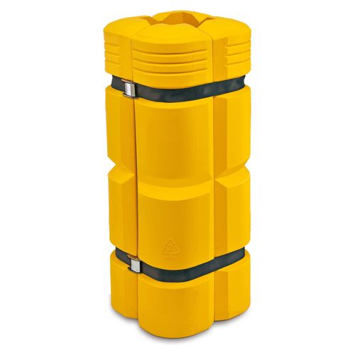 Säulenanfahrschutz, Polyethylen, Höhe 1100 mm, für eckige Säulen, Säulenmaße BxT max. 300x300 mm