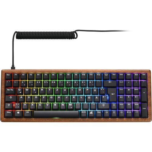 Sharkoon SKILLER SGK50 S2 Wood PBT, Gaming-Tastatur