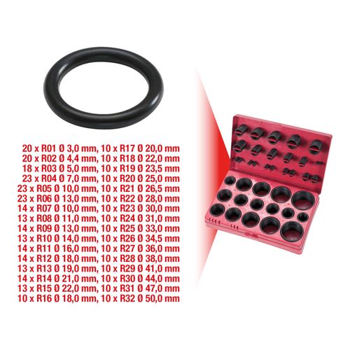 KS Tools Sortiment O-Ringe,Innen Ø 3-50mm/R01-R32, 419-teilig (970.0130)