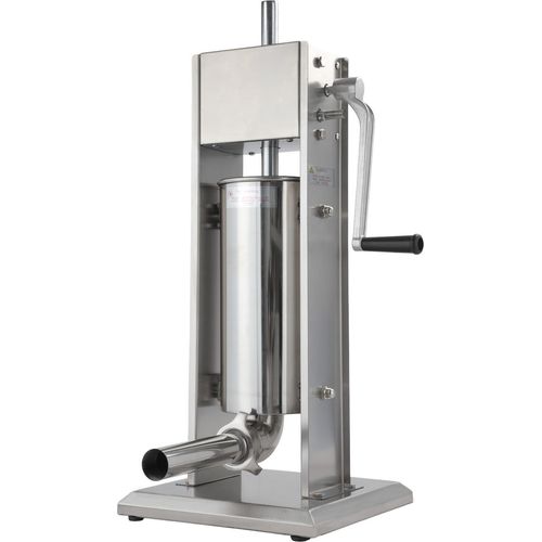 KRAFT&DELE | Wurstfüller manuell, Wurstmaschine aus Edelstahl, Wurstfüllmaschine, silber, Wurstpresse mit Tischklemme, Wurstspritze inkl. Füllrohre, 5KG