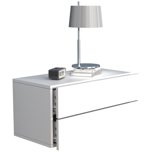 Nachttisch VCM "Holz Wandschublade Wand Hänge Nachttisch Usal L60", weiß, B:60cm T:32cm, Sideboards, Nachttisch