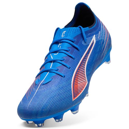 Fußballschuh PUMA "ULTRA 6 PRO FG/AG", Herren, Gr. 42, ultra blau, puma weiß, glowing rot, Synthetik, Schuhe Fußballschuh, für Rasen- und Kunstrasenplätze