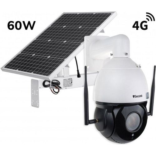 Drehbare LTE PTZ IP Kamera Secutek SBS-NC79G-30X mit Solarladung 60W/40A