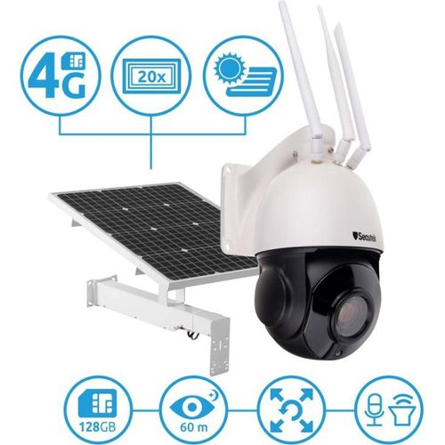 LTE PTZ IP-Kamera Secutek SBS-NC67G-20X mit Solarladung - 1080p, 60m IR, 20x Zoom