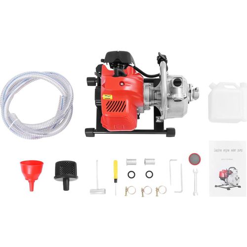Benzin-Wasserpumpe - Tragbare 2-Takt 43 cm³ Wasserförderpumpe - Gartenbewässerung - Entwässerung - Wasserförderung - Landwirtschaft