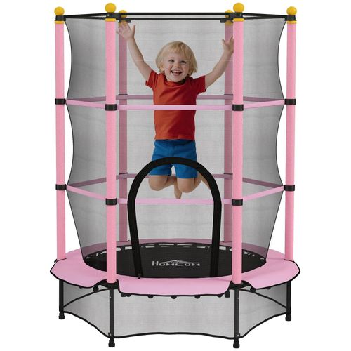 Kindertrampolin - Ø 140 cm Gartentrampolin - Für 3–10 Jahre - Cardio-Training - Trainiert Beine - Innen/Außen