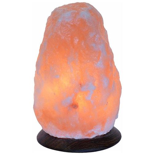 WAGNER LIFE DESIGN Salzkristall-Tischlampe "Rock", orange, H: 17cm, 1 Stk., Leuchten, Handgefertigt aus Salzkristall - jeder Stein ein Unikat, ca.1,7 kg
