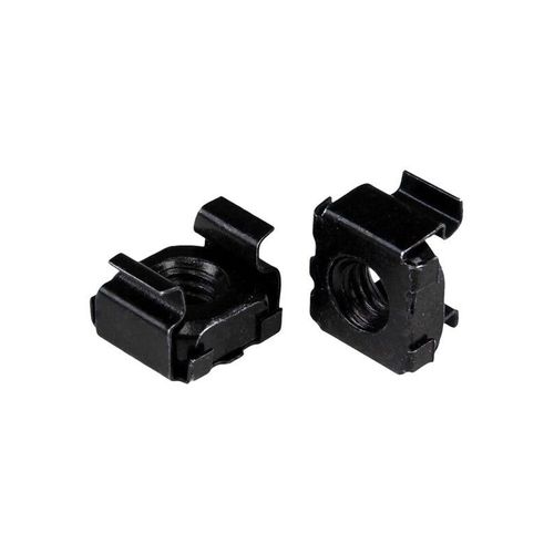 StarTech.com 10-32 Cage Nuts - 50 Pack - Rack Mount Clip Nuts - For Square Hole Server Rack - Black (CABCAGENUTS1032) - cage nuts