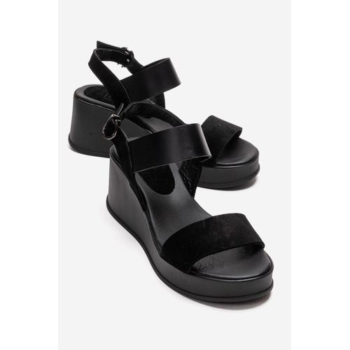 Lolanthe Leder Keilabsatz Sandale