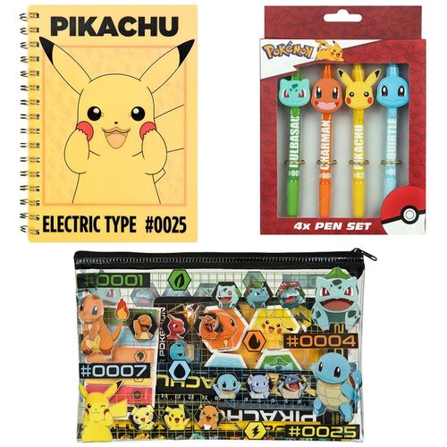 Notizbuch UNDERCOVER "Pokémon", Kinder, bunt, Notizbücher Notizbuch, inkl. 4 Kugelschreiber sowie Schreib- und Bastelutensilien