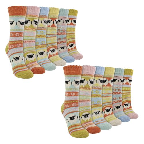 Dames 12-pack Alpaca Sokken met Schapenpatroon