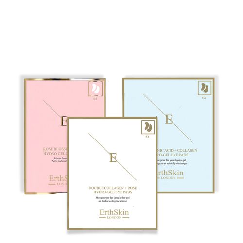 Rose Blossom Glow Hydro-Gel Eye Pads 5 X 2 + Double Collagen + Rose Hydrogel Eye Pads 5 X 2 + Hyaluronic Acid + Collagen Hydrogel Eye Pads 5 X 2