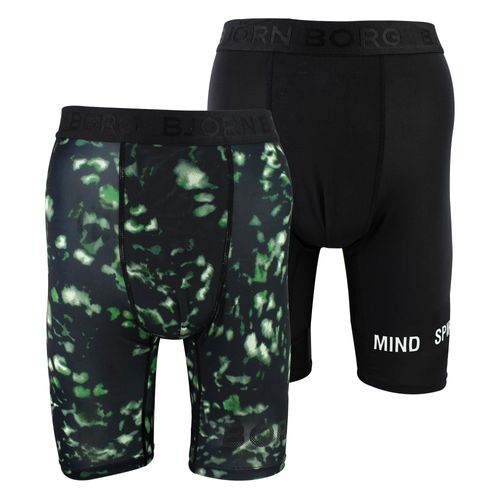 2er-Pack Performance Feuchtigkeitsableitende Boxershorts mit langem Bein für Männer